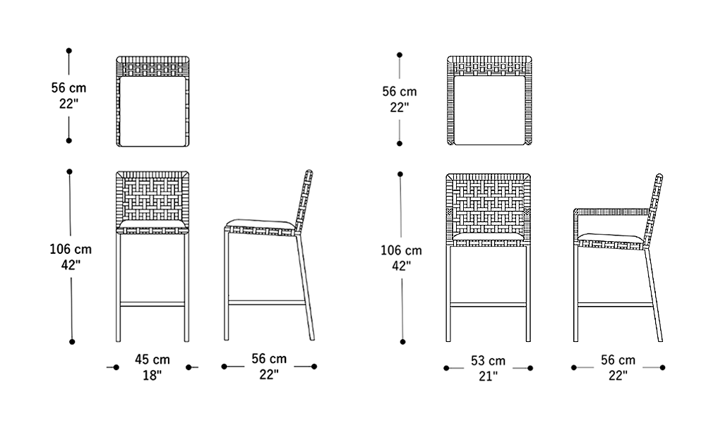 Image of the main dimensions of the product
